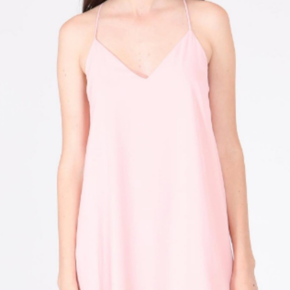 Dresses & Skirts - chiffon spaghetti strap shift dress Pink size M